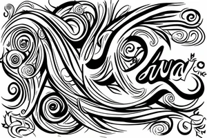 The name “Paula” incorporated into an infinity tattoo idea