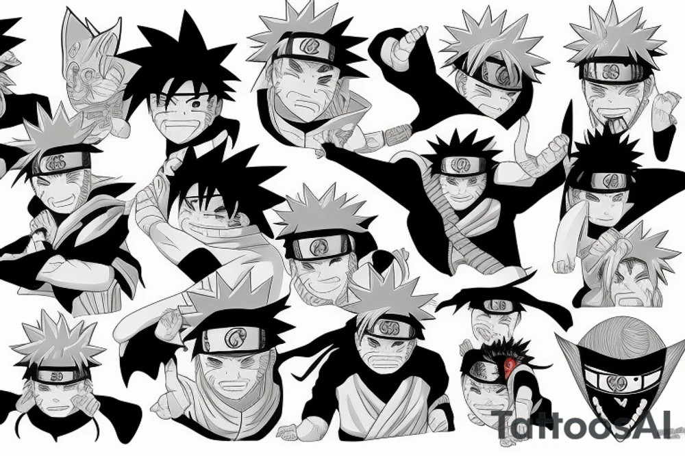 Naruto Goku Gengar tattoo idea
