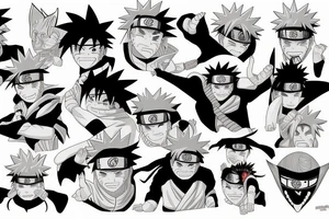 Naruto Goku Gengar tattoo idea