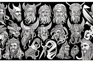 Viking gods riding into battle tattoo idea