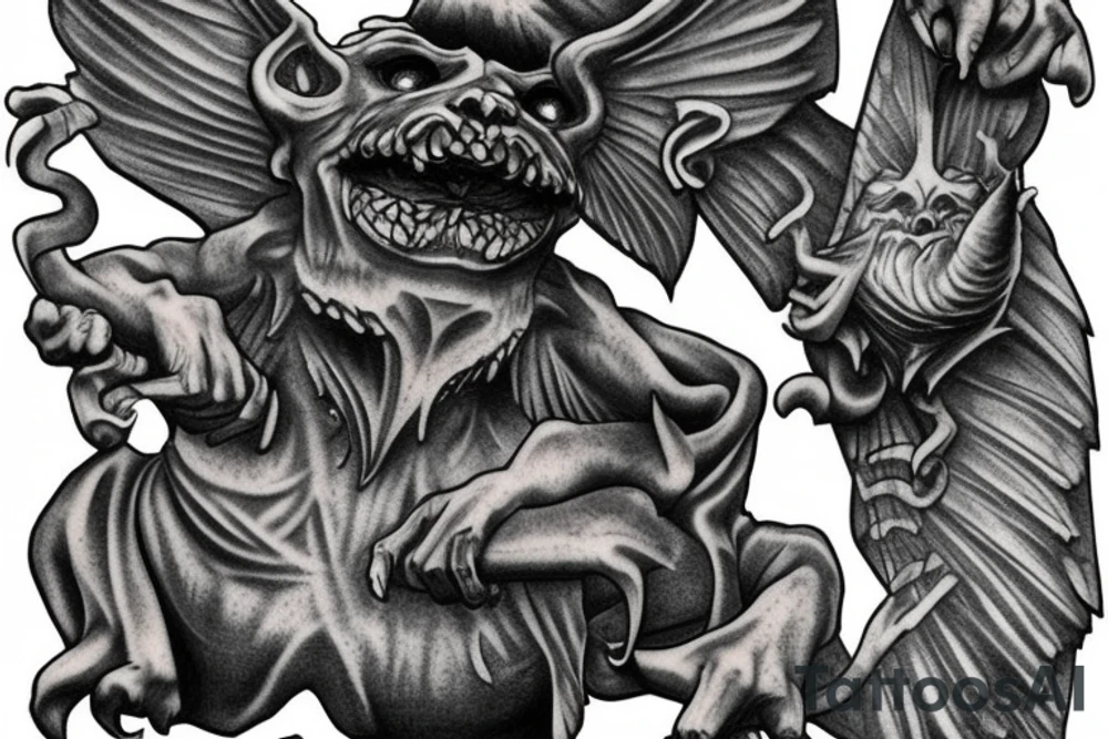 Gargoyle see no evil hear no evil speak no evil tattoo idea Gargoyle see no evil hear no evil speak no evil tattoo idea