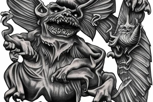 Gargoyle see no evil hear no evil speak no evil tattoo idea