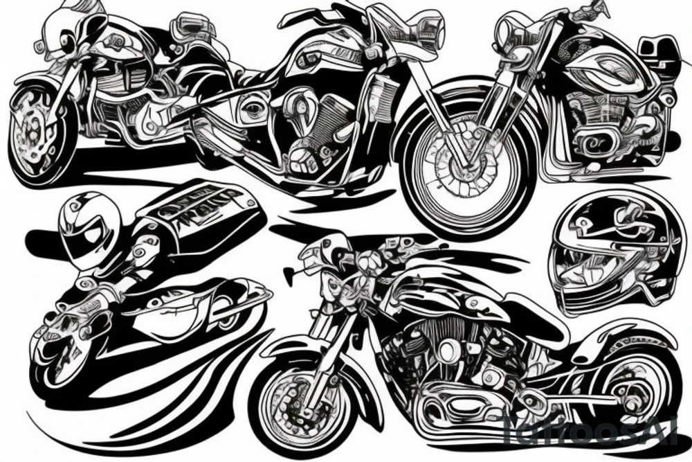 motorcycle tattoo idea