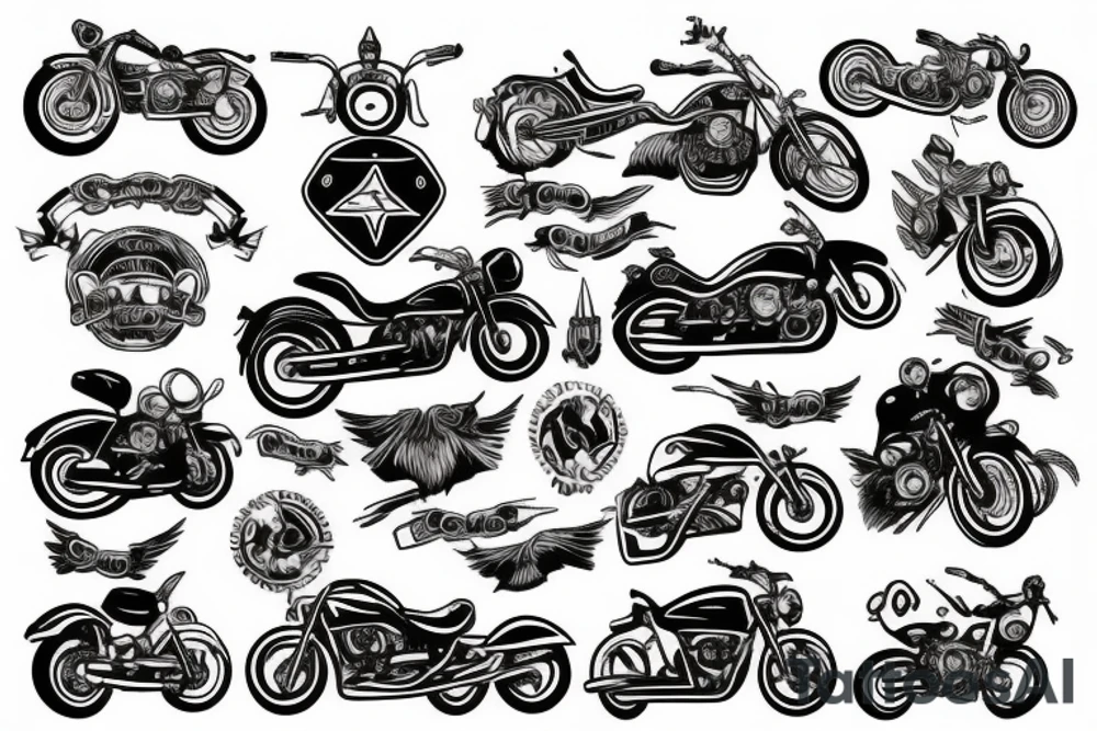 motorcycle tattoo idea