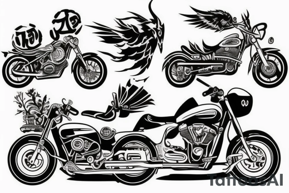 motorcycle tattoo idea