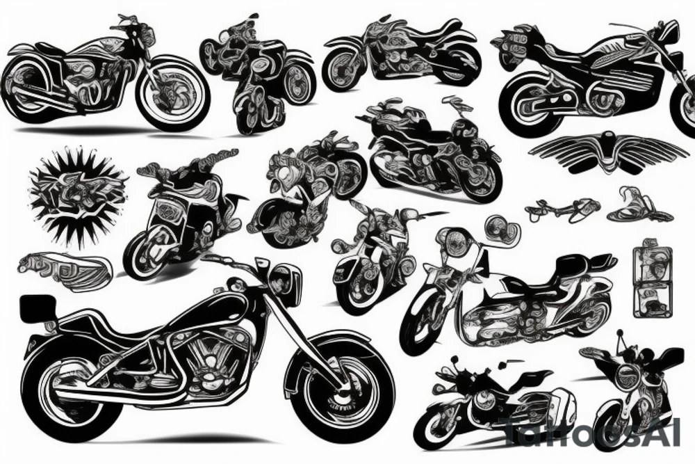 motorcycle tattoo idea