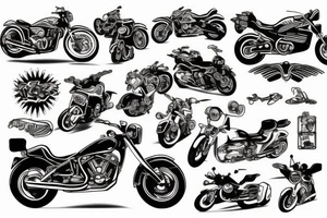 motorcycle tattoo idea