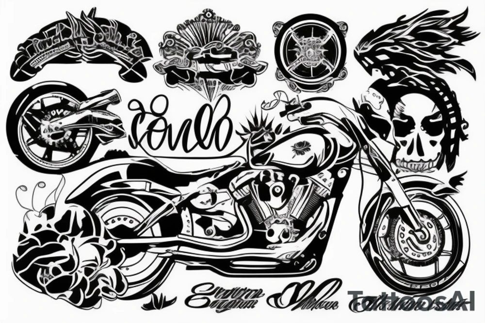 motorcycle quotes tattoo idea
