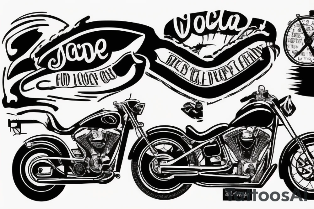 motorcycle quotes tattoo idea