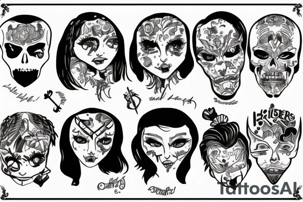 Siblings four love hate tattoo idea