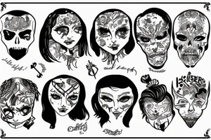 Siblings four love hate tattoo idea