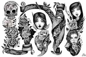Siblings four love hate tattoo idea