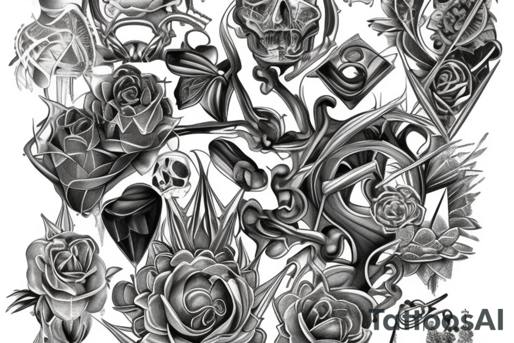 Crystal rosemary tattoo idea
