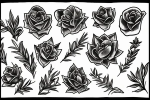 Crystal rosemary tattoo idea