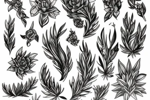 Crystal rosemary tattoo idea