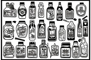 “Bottled up no chaser neat” filled inside a bottle tattoo idea