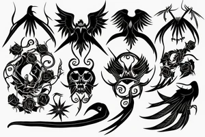 dark shawdow scythe tattoo idea