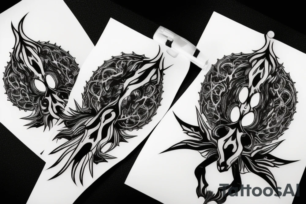 dark shawdow scythe tattoo idea