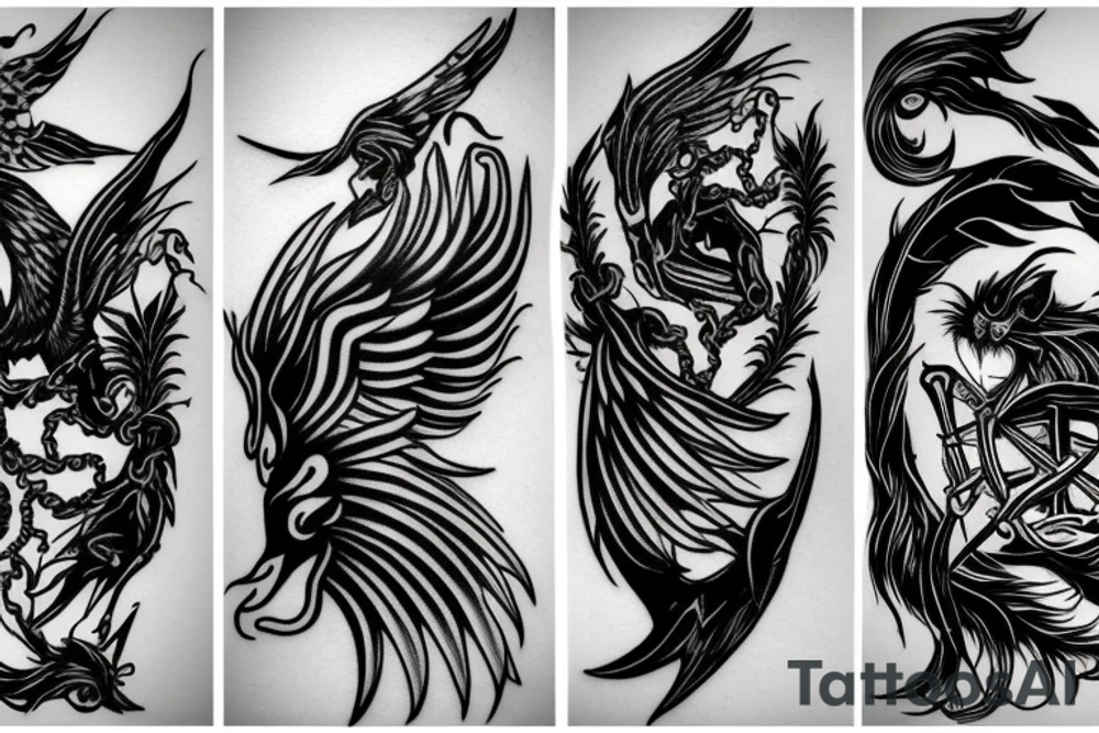 dark shadow scythe tattoo idea