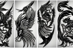 dark shadow scythe tattoo idea