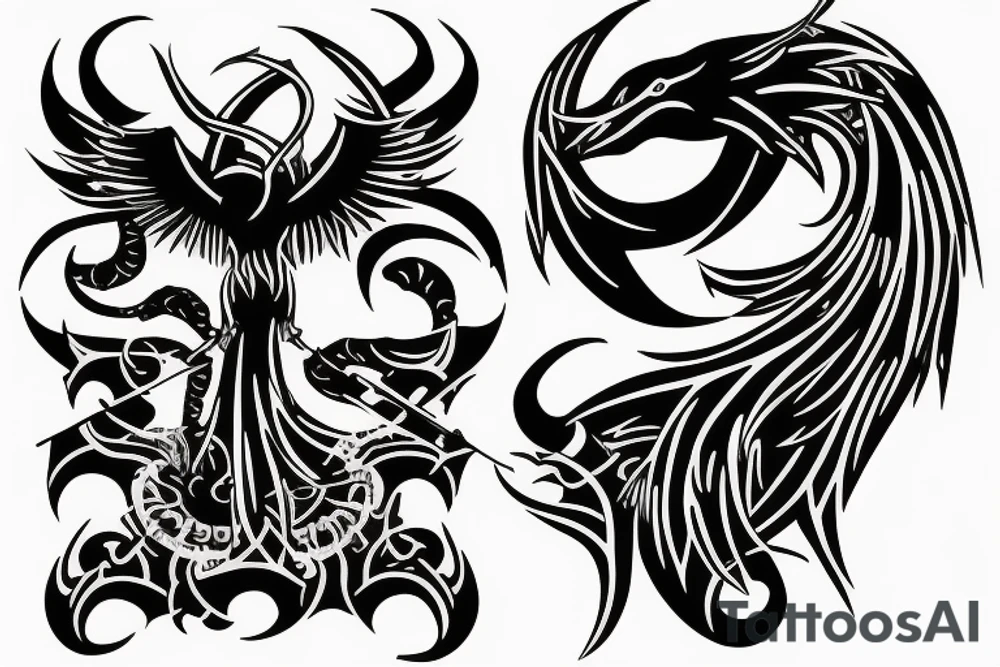 dark shadow scythe tattoo idea