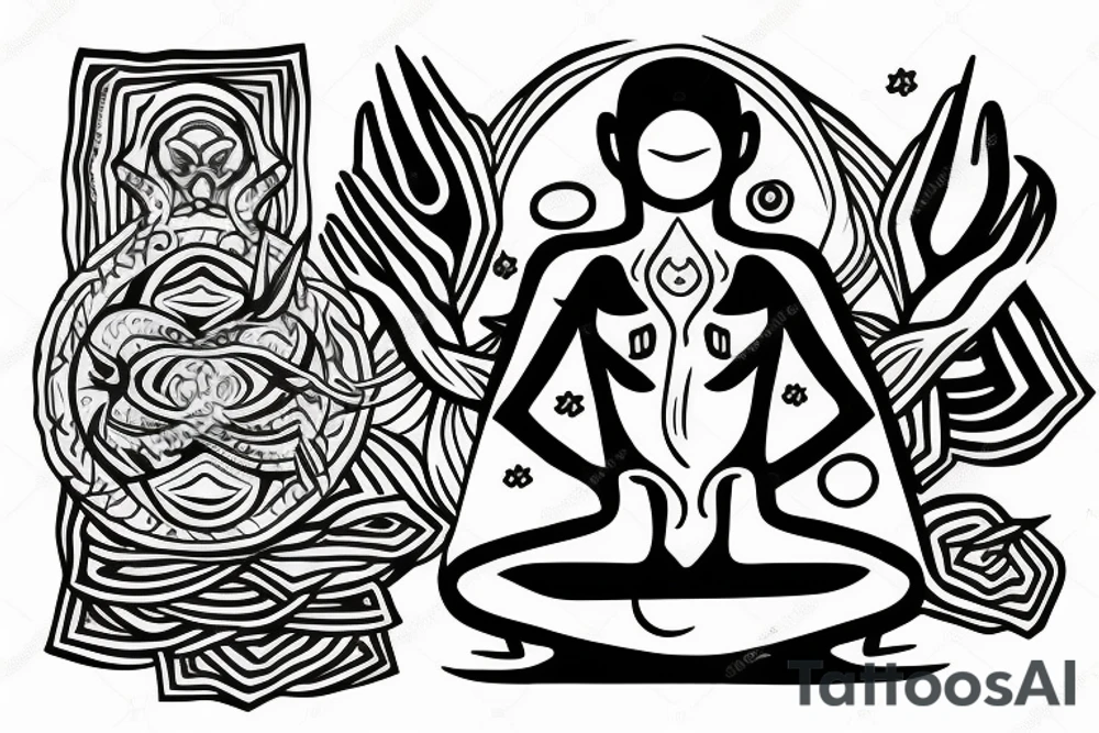 alien meditating with long head simple symmetric tattoo idea alien meditating with long head simple symmetric tattoo idea