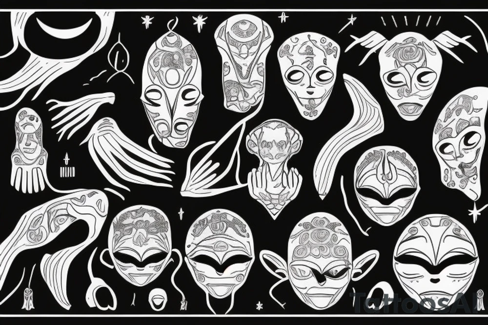 alien meditating with long head simple symmetric tattoo idea alien meditating with long head simple symmetric tattoo idea