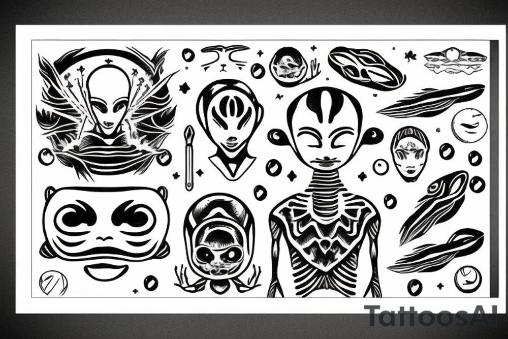 alien meditating with long head simple symmetric tattoo idea alien meditating with long head simple symmetric tattoo idea
