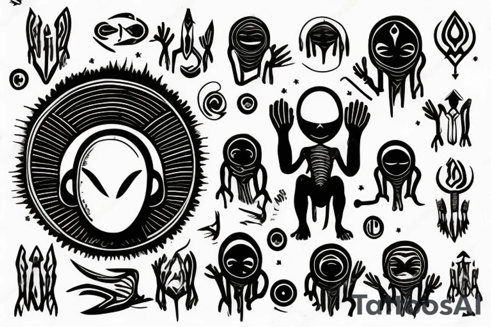 alien meditating with long head simple symmetric tattoo idea alien meditating with long head simple symmetric tattoo idea