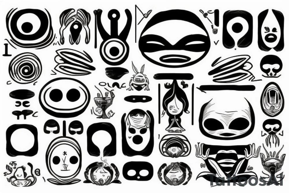 alien meditating with long head simple symmetric tattoo idea alien meditating with long head simple symmetric tattoo idea