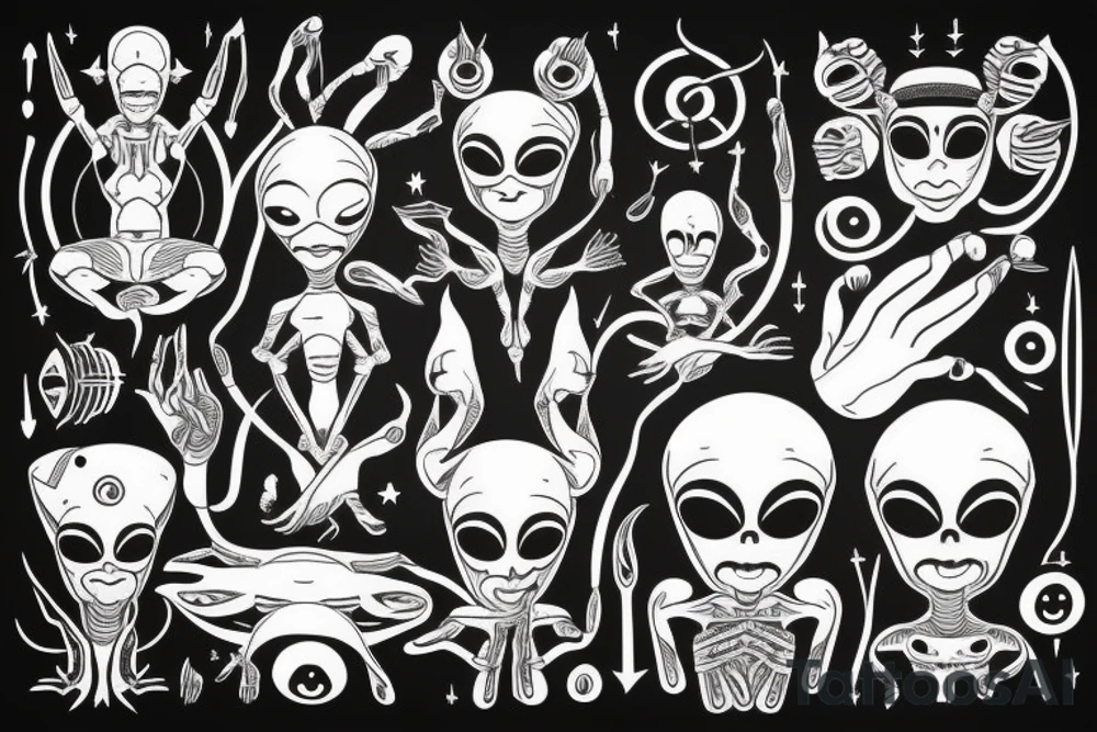 alien meditating with long head simple symmetric tattoo idea alien meditating with long head simple symmetric tattoo idea