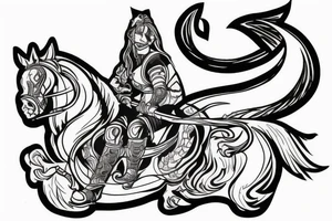 warrior riding into battle tattoo idea