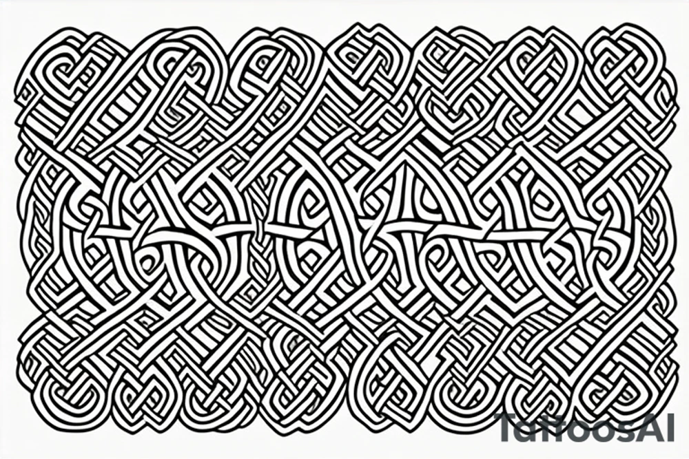 celtic knotwork pattern for a leg sleeve tattoo idea