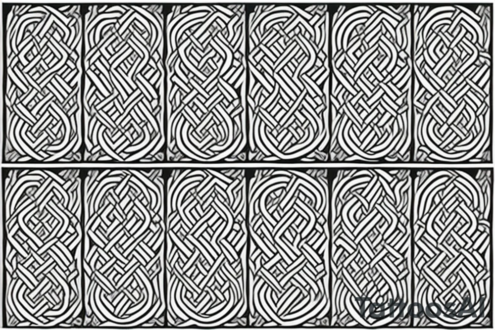 celtic knotwork pattern for a leg sleeve tattoo idea