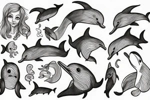 Dolphin mathematician tattoo idea