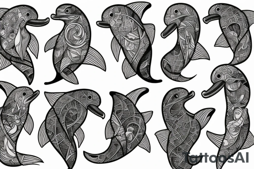 Dolphin mathematician tattoo idea