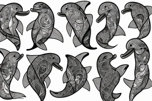 Dolphin mathematician tattoo idea