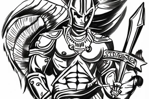 Spartan on top of Pegasus tattoo idea