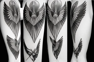 sibling tattoo minimalist featuring an hourglass with wings tattoo idea