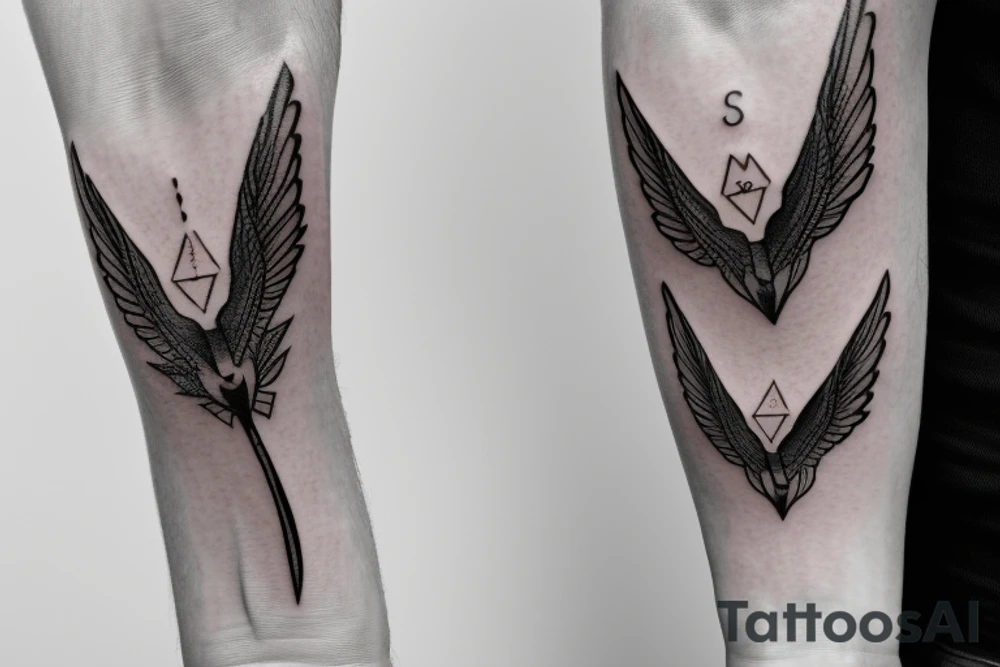 sibling tattoo minimalist featuring an hourglass with wings tattoo idea sibling tattoo minimalist featuring an hourglass with wings tattoo idea