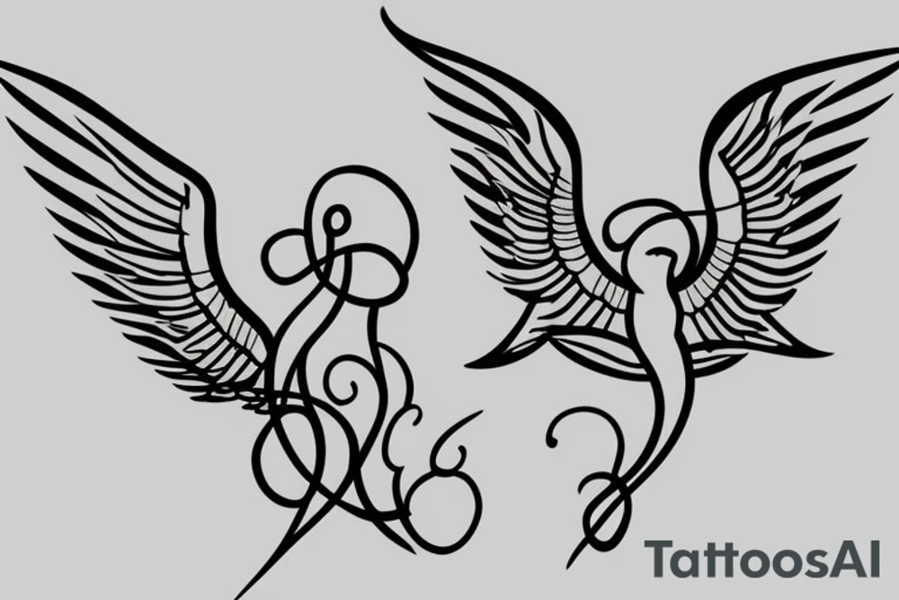 sibling tattoo minimalist featuring an hourglass with wings tattoo idea sibling tattoo minimalist featuring an hourglass with wings tattoo idea
