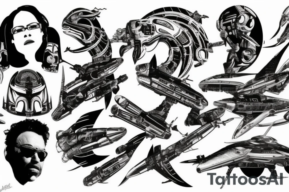 Battlestar Galactica Viper tattoo idea