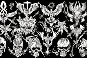 Spiritual warfare, God conquering evil tattoo idea