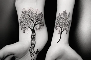Tree of life with a female tattoo idea