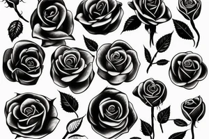 Rose with barbed wire stem tattoo idea
