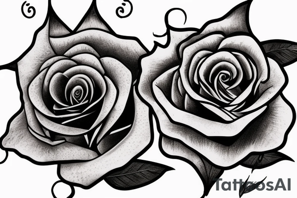 Rose with barbed wire tattoo idea
