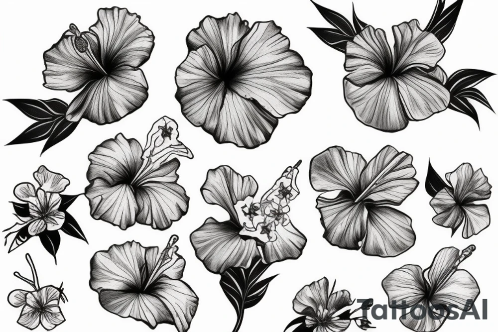 Hibiscus tattoo idea