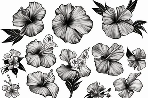 Hibiscus tattoo idea
