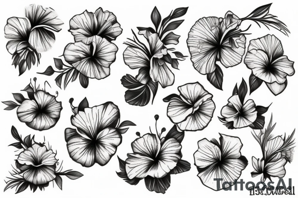 Hibiscus tattoo idea
