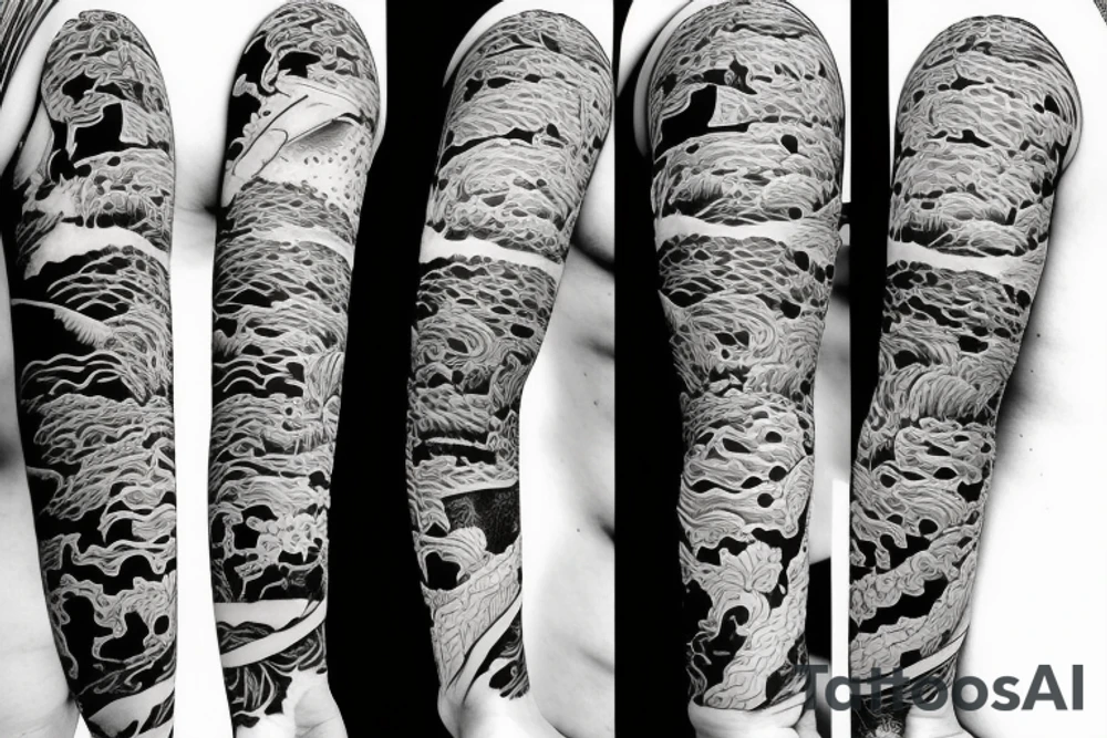 golden gate bridge, water, wind, japanese flower tattoo idea